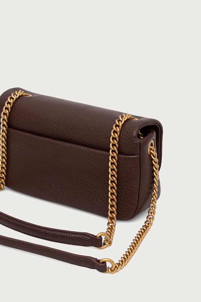 Dodatki Pinko crossbody torbica ženska usnjena 107038.A3CX rjava