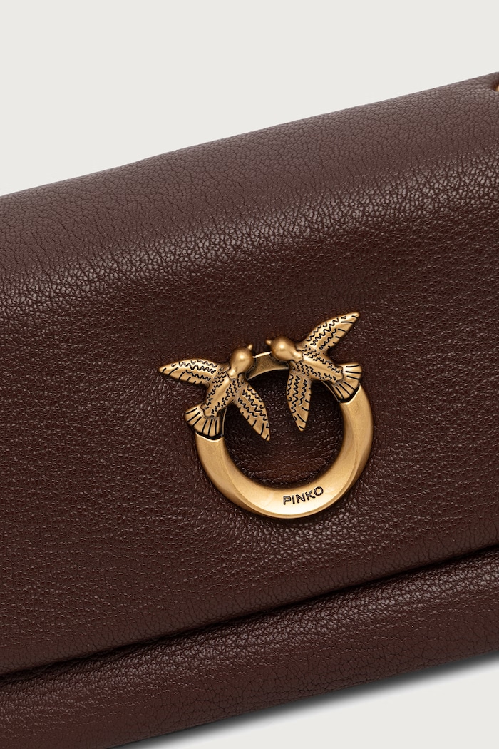 Pinko crossbody torbica ženska usnjena rjava 107038.A3CX