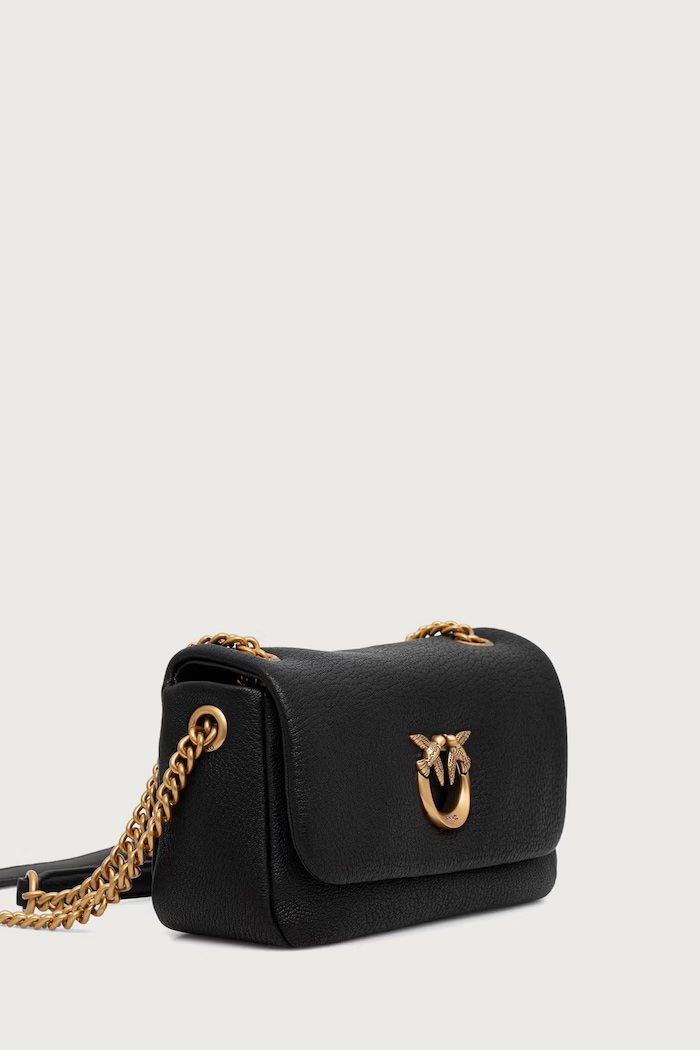 Pinko crossbody torbica ženska usnjena 107038.A3CX črna AW26