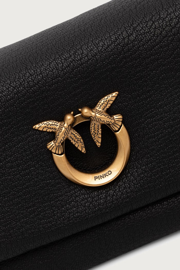 Pinko crossbody torbica ženska usnjena črna 107038.A3CX