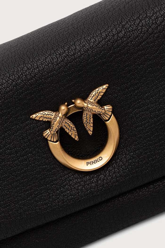 Pinko crossbody torbica ženska usnjena črna 107038.A3CX