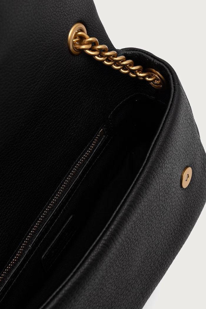 Pinko crossbody torbica ženska usnjena 107038.A3CX črna