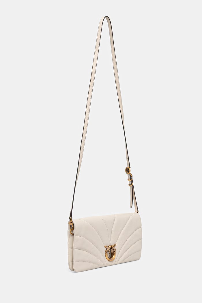 Pinko torebka crossbody damska skórzana 107035.A0F2 beżowy AW26
