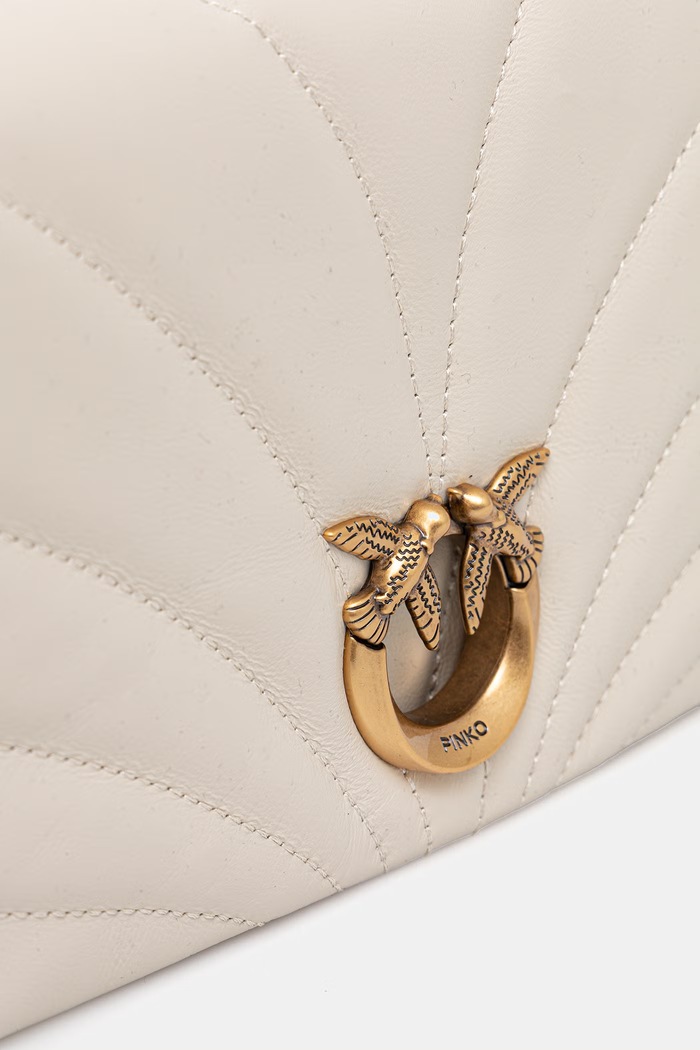 Akcesoria Pinko torebka crossbody damska skórzana 107035.A0F2 beżowy