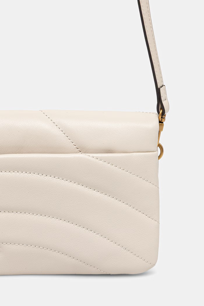 Pinko torebka crossbody damska skórzana beżowy 107035.A0F2