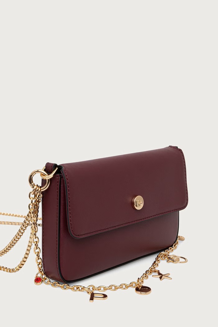 Pinko Crossbody torba za žene od kože 107028.A0QO bordo AW26