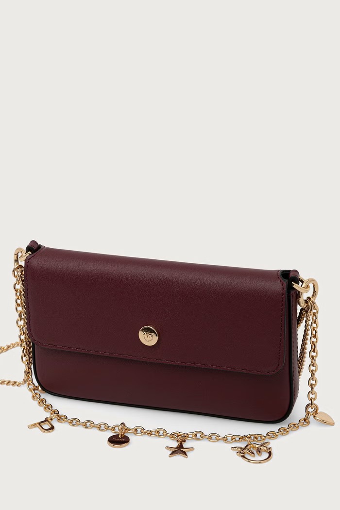 Crossbody torba za žene od kože Pinko 107028.A0QO bordo