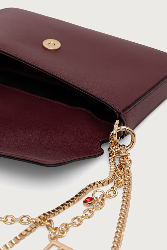 Crossbody torba za žene od kože Pinko bordo 107028.A0QO