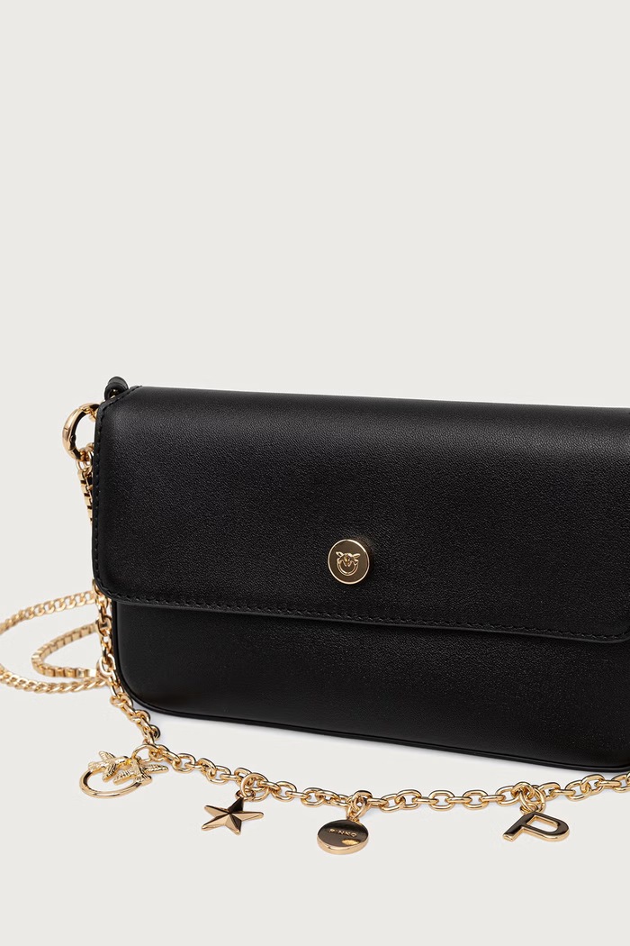 Crossbody torba za žene od kože Pinko 107028.A0QO crna