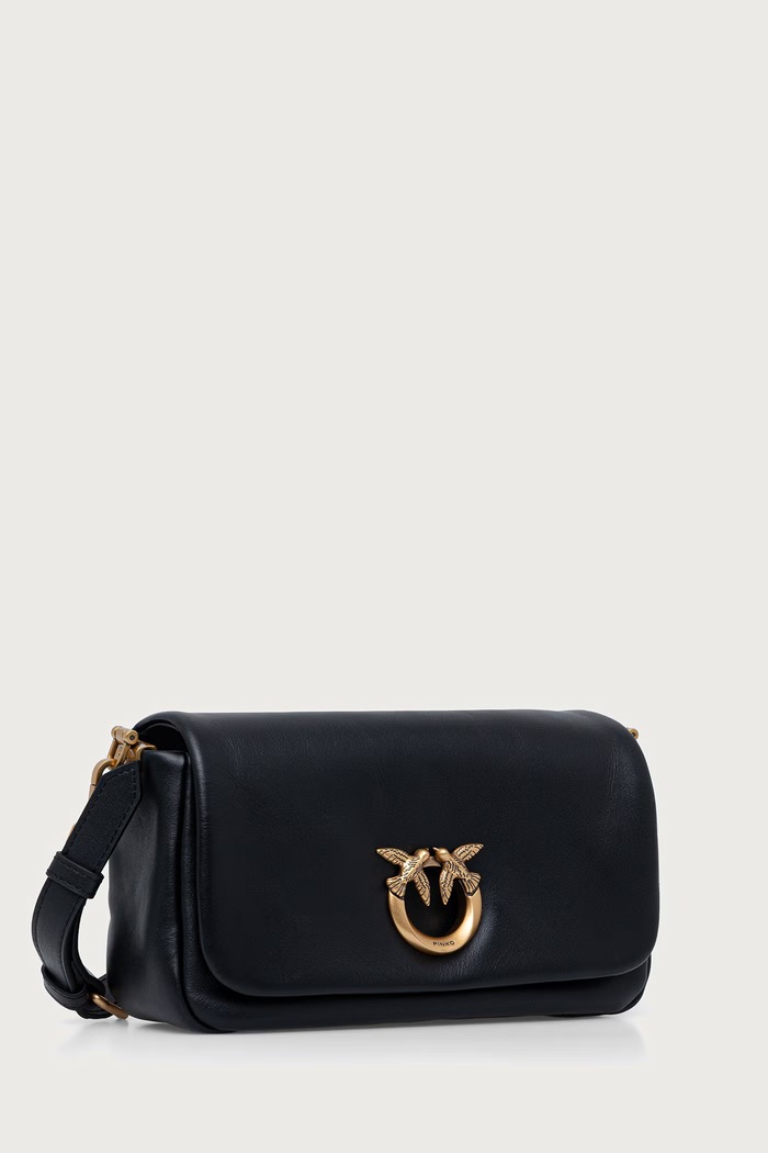 Pinko crossbody torba za žene od imitacije kože 106970.A0QO crna AW26