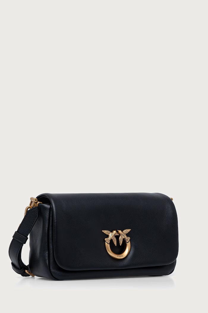 Pinko crossbody torba za žene od imitacije kože 106970.A0QO crna AW26