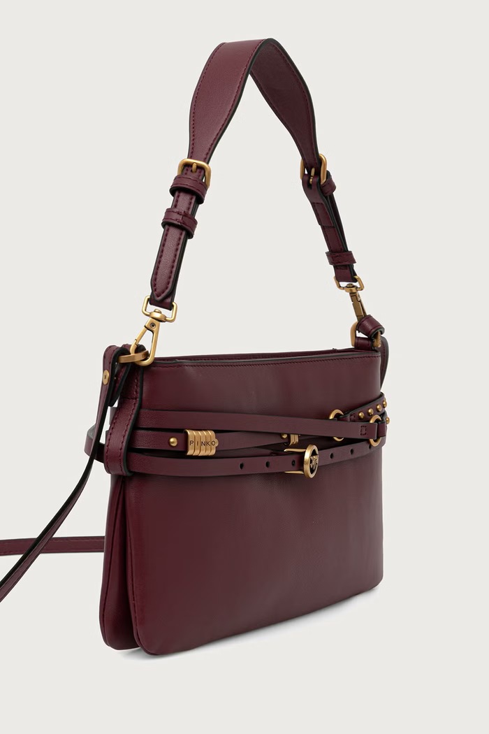 Dodaci Pinko Crossbody torba za žene od kože 106177.A0QO bordo
