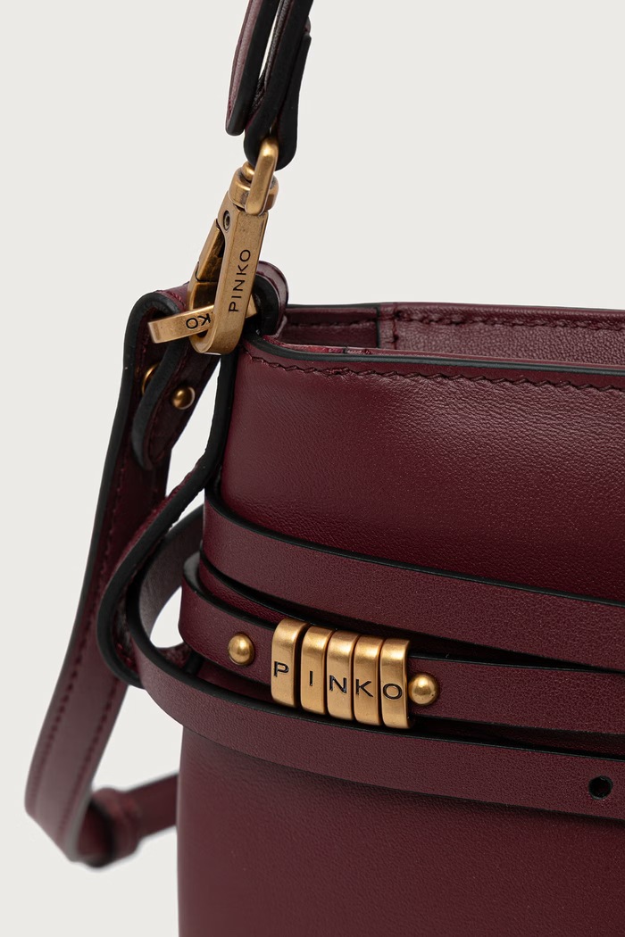 Crossbody torba za žene od kože Pinko 106177.A0QO bordo