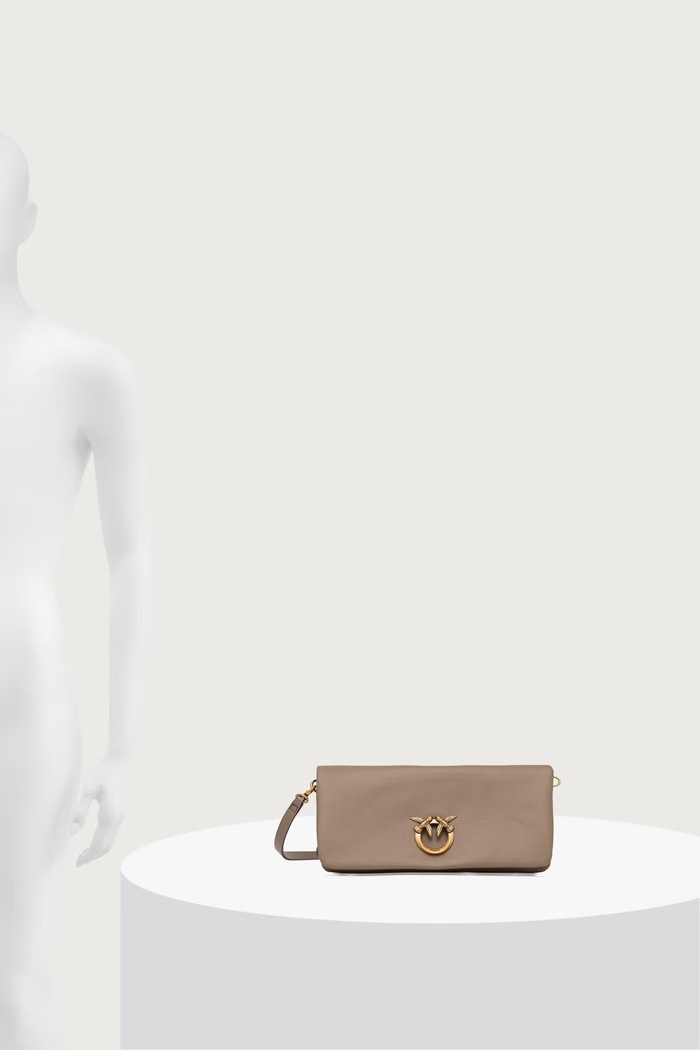 Torebka crossbody damska skórzana Pinko beżowy 106023.A0QO