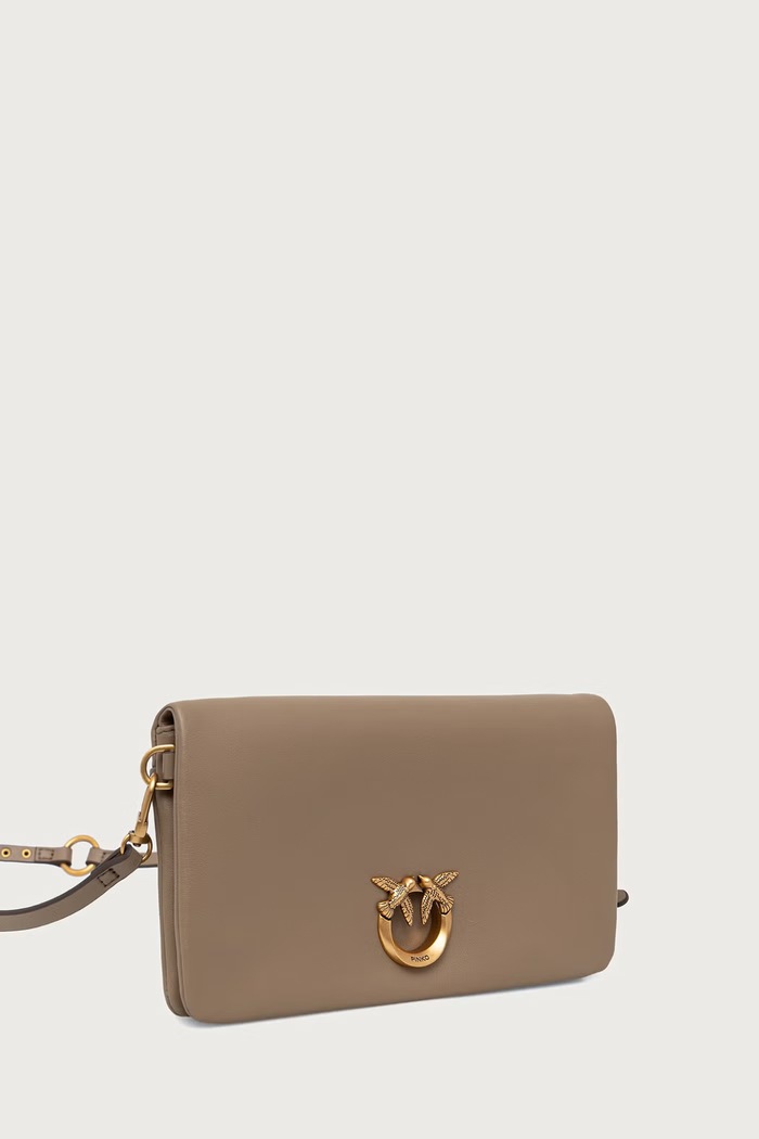 Akcesoria Pinko Torebka crossbody damska skórzana 106023.A0QO beżowy