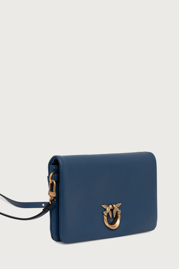 Pinko Crossbody kabelka dámská kožená 106023.A0QO modrá AW26