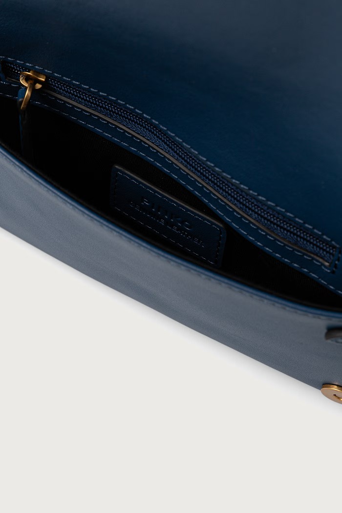 Pinko Torebka crossbody damska skórzana 106023.A0QO niebieski AW26