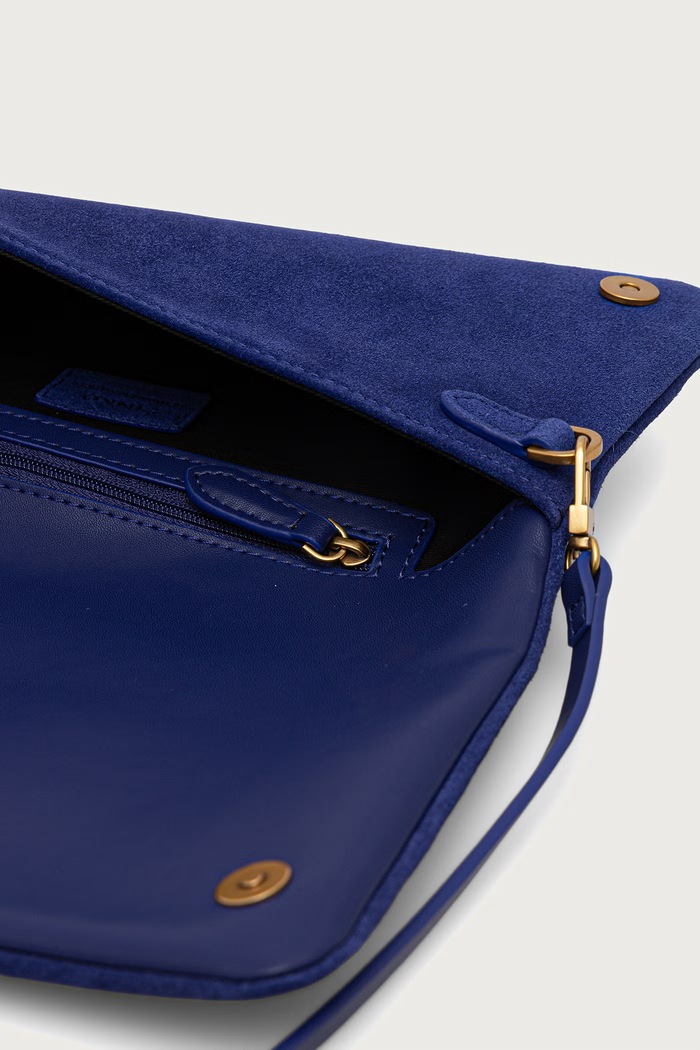 Torebka crossbody damska zamszowa Pinko granatowy 106022.A0F6