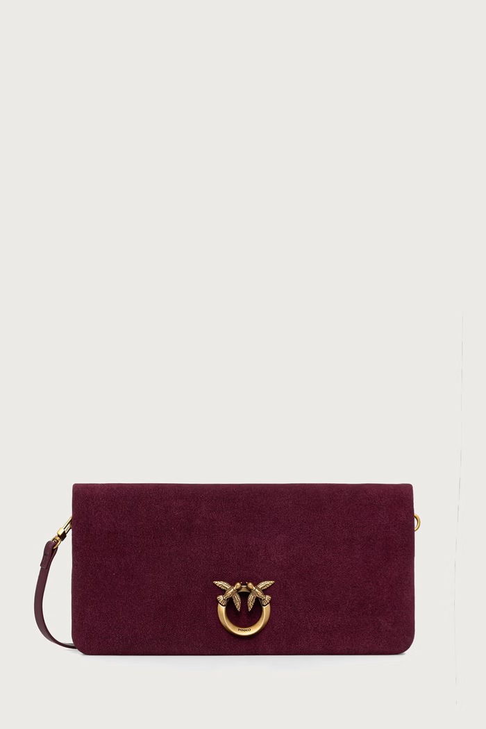 Pinko Borsa a tracollo da donna in camoscio granata 106022.A0F6