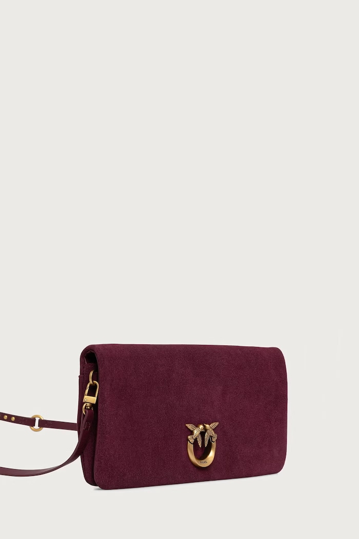 Pinko Borsa a tracollo da donna in camoscio 106022.A0F6 granata AW26