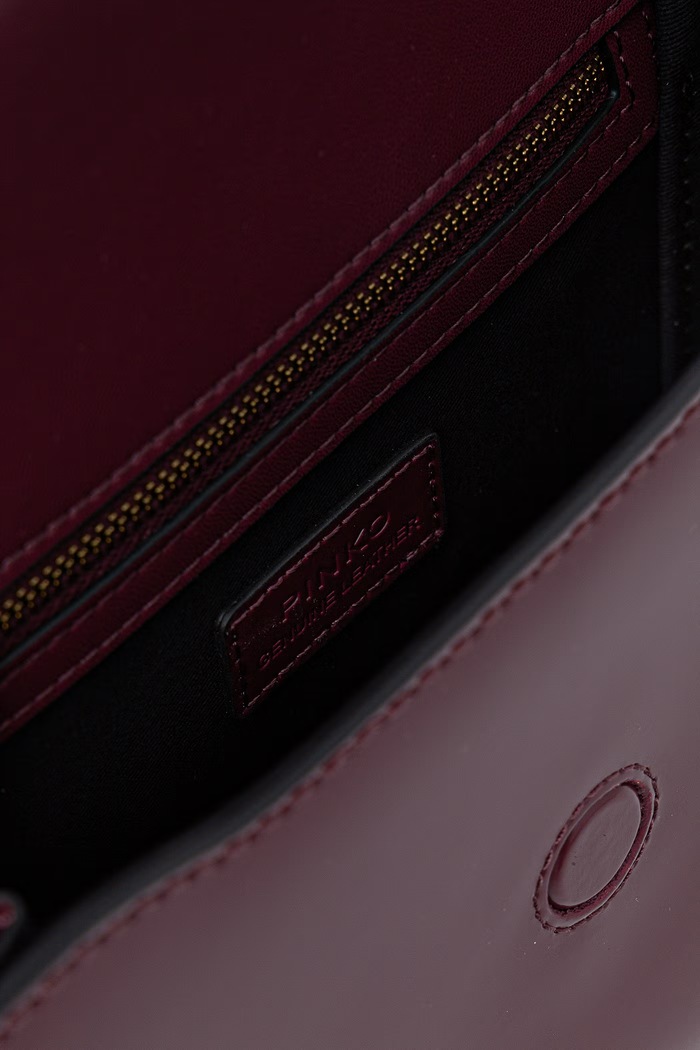 Pinko crossbody kabelka dámská kožená 104297.A1EN burgundské