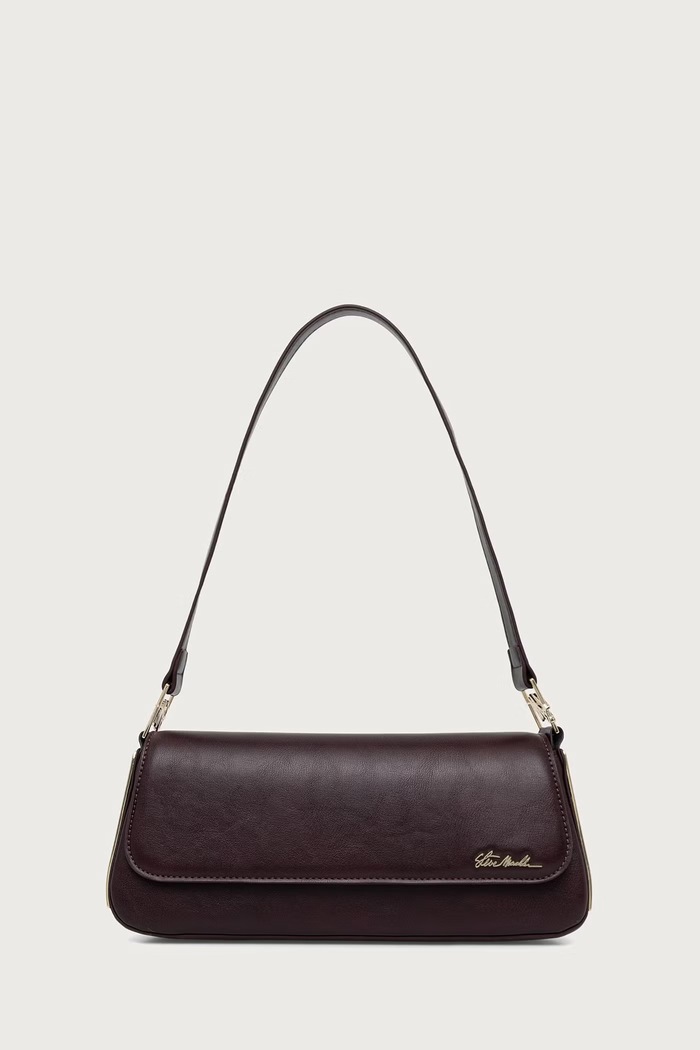 Steve Madden Kabelka typu baguette dámska z imitácie kože Baster burgundské SM13002684