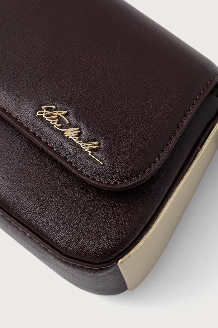 Kabelka typu baguette dámska z imitácie kože Baster Steve Madden SM13002684 burgundské