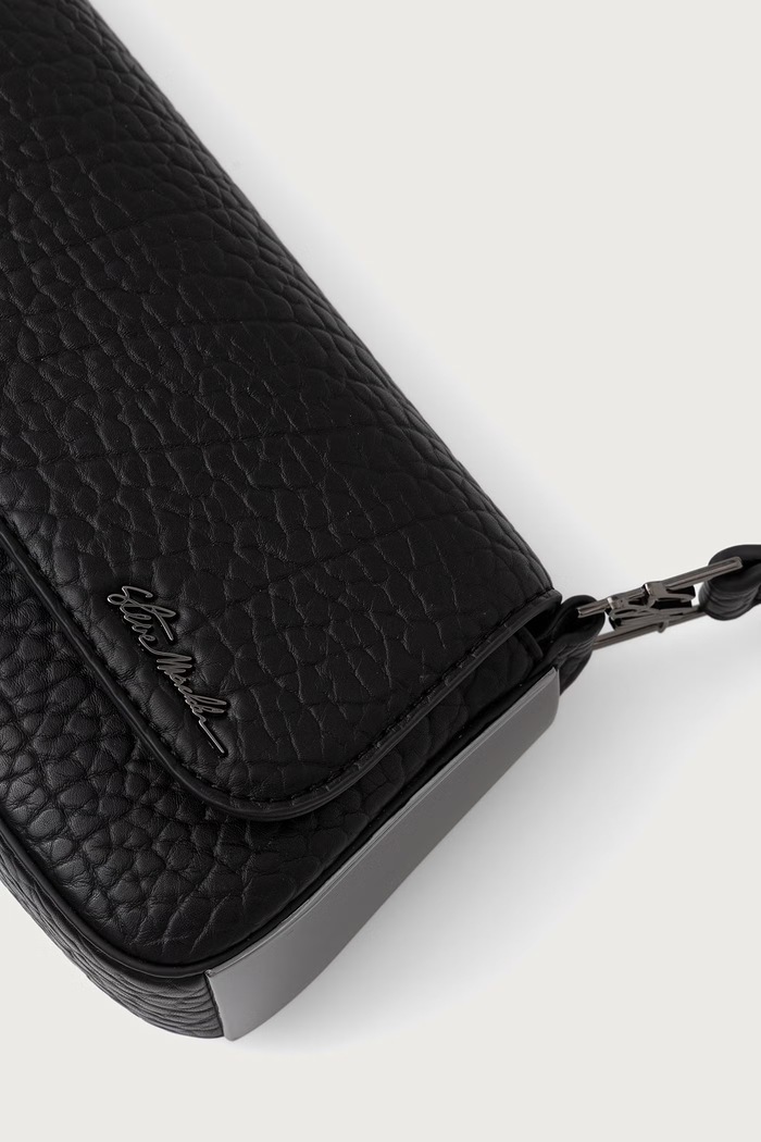 Kabelka typu baguette dámska z imitácie kože Baster Steve Madden SM13002684 čierna