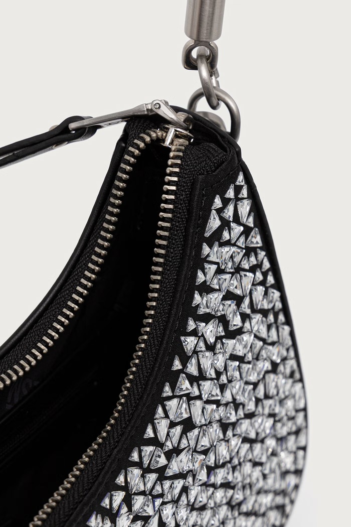 Steve Madden чанта тип хобо дамска от имитация на кожа Braz SM13002561 черен