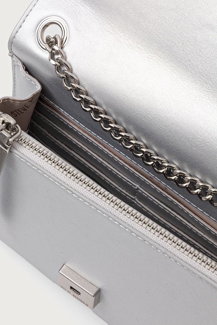 Steve Madden crossbody torbica ženska Bramonem SM13002295 srebrna