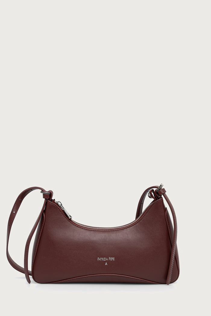Patrizia Pepe torebka hobo damska skórzana brązowy 8B0146.L0005