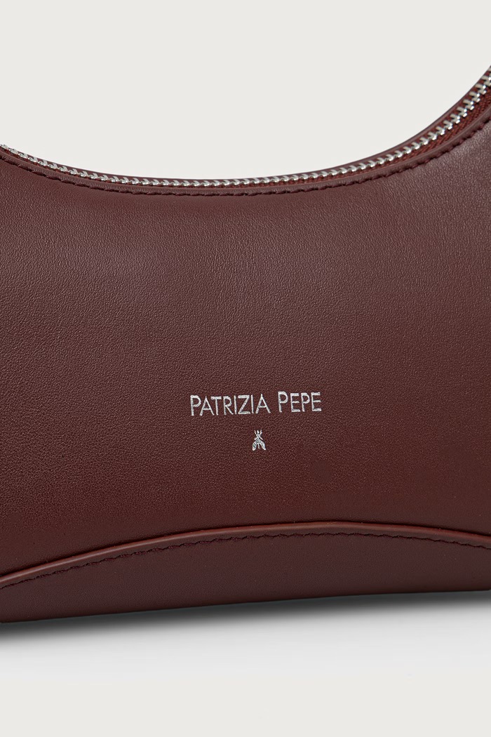Patrizia Pepe torebka hobo damska skórzana brązowy 8B0146.L0005