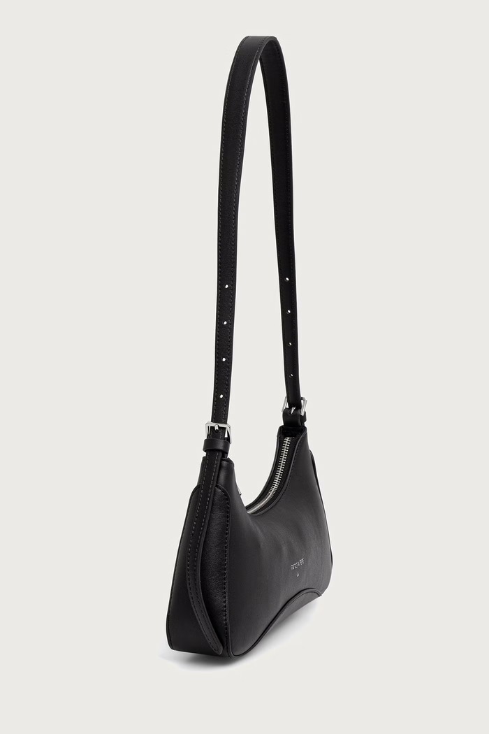 Patrizia Pepe torebka hobo damska skórzana 8B0146.L0005 czarny AW26