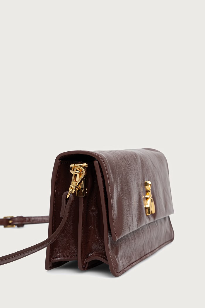 Patrizia Pepe torebka crossbody damska skórzana 8B0131.L0008 brązowy AW26