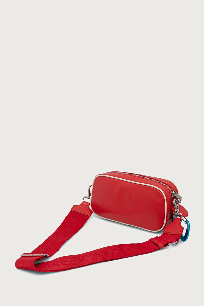 Akcesoria Patrizia Pepe torebka crossbody damska skórzana 8B0116.L0006 czerwony