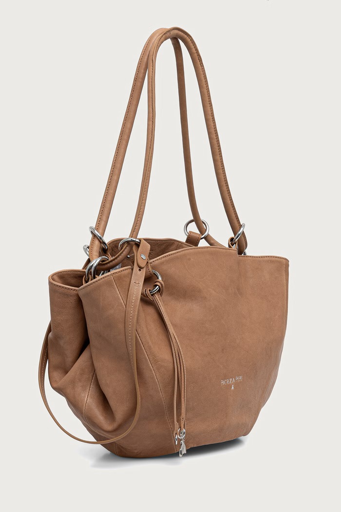 Patrizia Pepe torebka tote damska skórzana 8B0094.L005 beżowy AW26