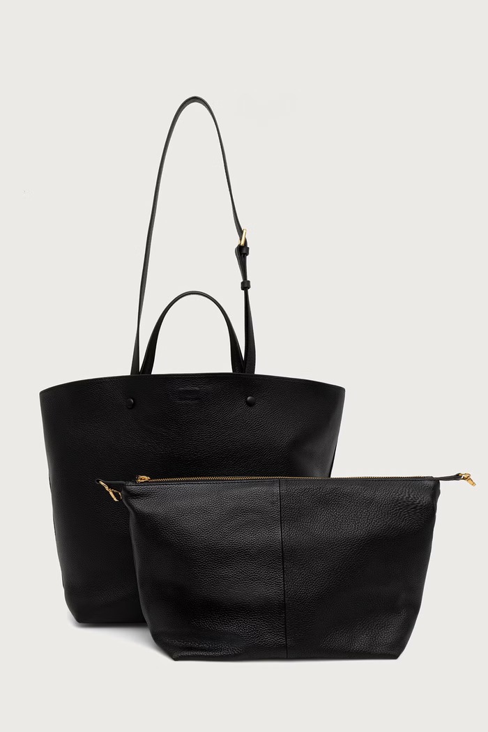 Patrizia Pepe torebka shopper damska skórzana czarny 8B0054.L133