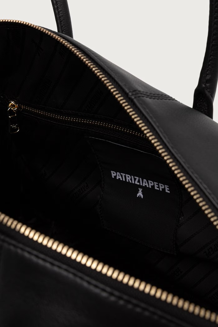 Patrizia Pepe torebka shopper damska skórzana 8B0012.L162 czarny