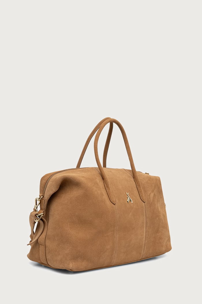 Patrizia Pepe torebka shopper damska zamszowa 8B0012.L152 brązowy AW26