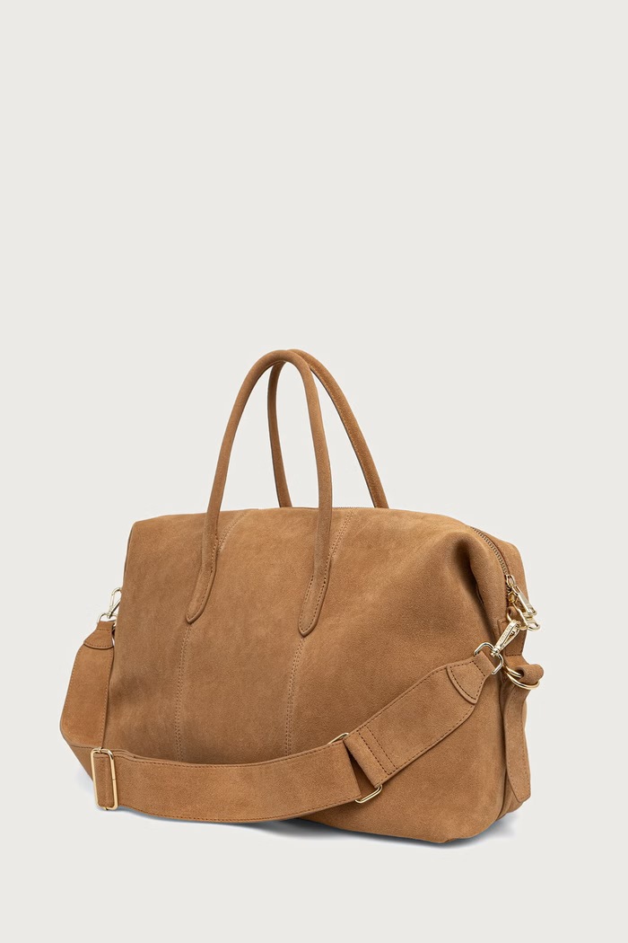 Akcesoria Patrizia Pepe torebka shopper damska zamszowa 8B0012.L152 brązowy