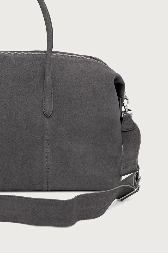 Akcesoria Patrizia Pepe torebka shopper damska zamszowa 8B0012.L152 szary