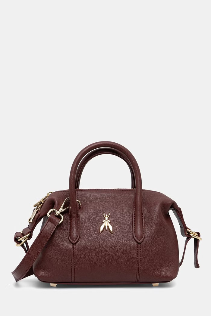 Patrizia Pepe torebka crossbody damska skórzana bordowy 8B0010.L162