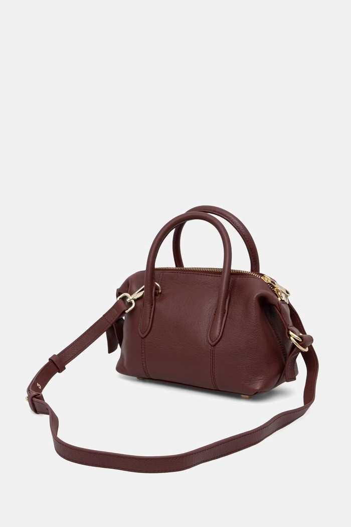 Akcesoria Patrizia Pepe torebka crossbody damska skórzana 8B0010.L162 bordowy