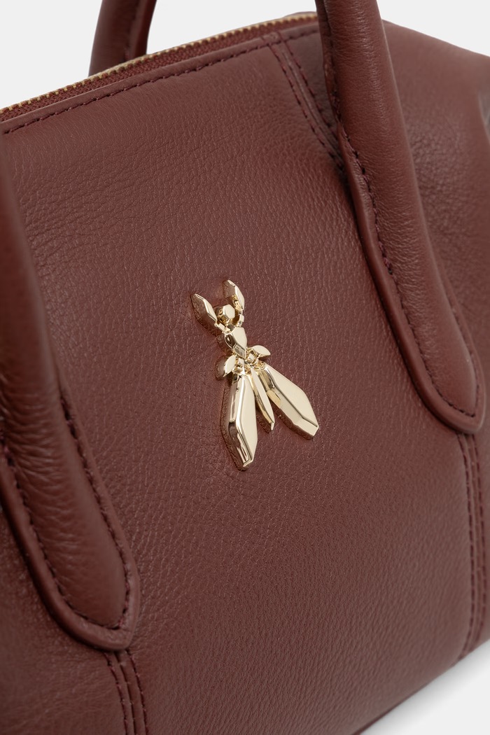 Patrizia Pepe torebka crossbody damska skórzana bordowy 8B0010.L162