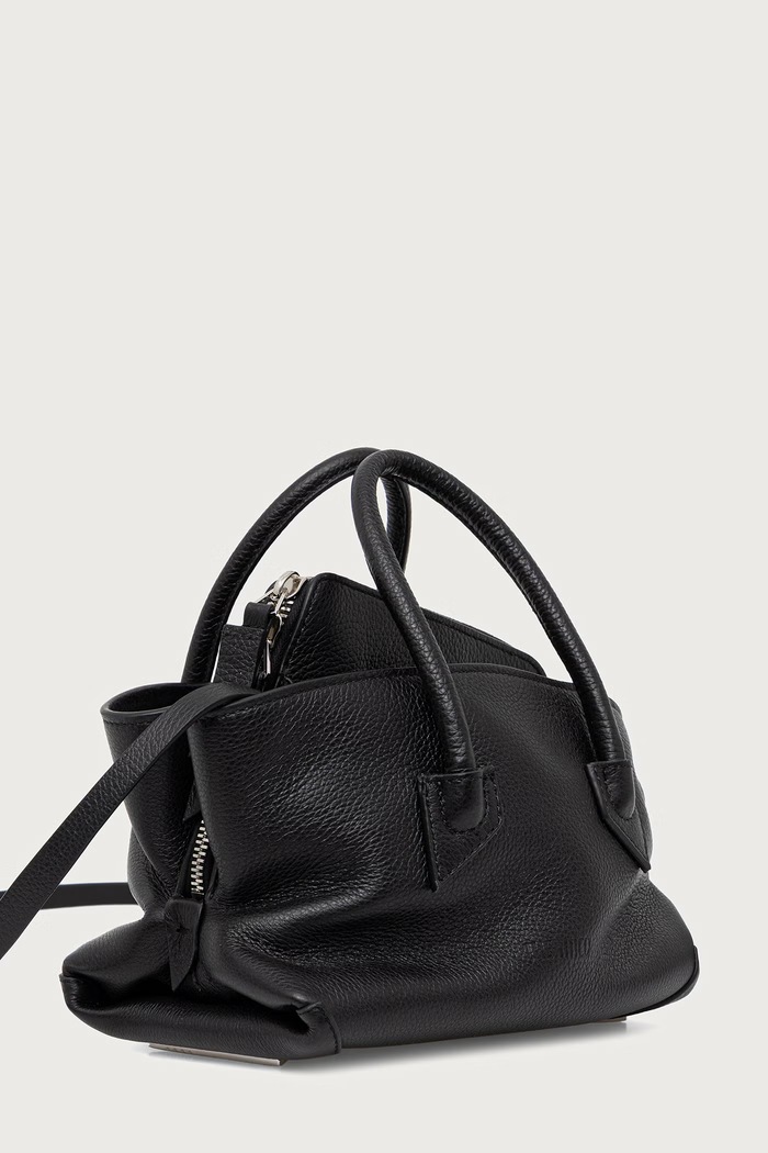 The Attico La Passeggiata Mini tote bag pentru femei din piele 260WAH00063LBT117AA negru AW26