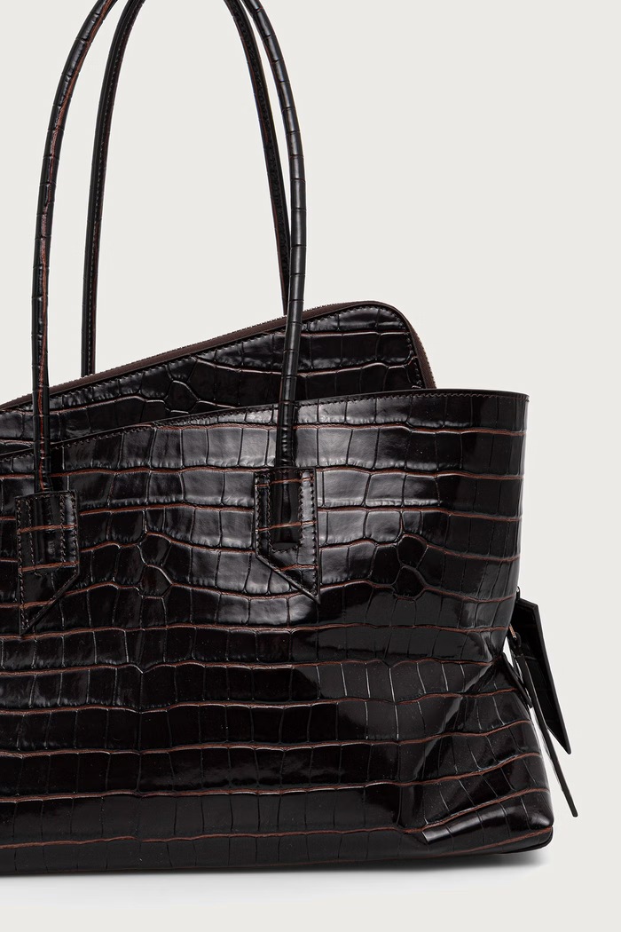 Dodaci The Attico La Passeggiata Medium shopper torba za žene kožna 250WAH00054LBT021PR smeđa