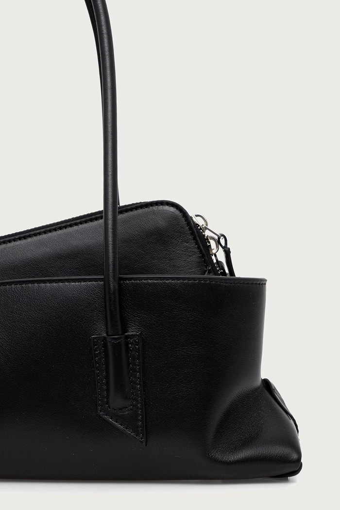 Accesorii The Attico La Passeggiata Small geantă shopper pentru femei din piele 250WAH00058LBT019AA negru