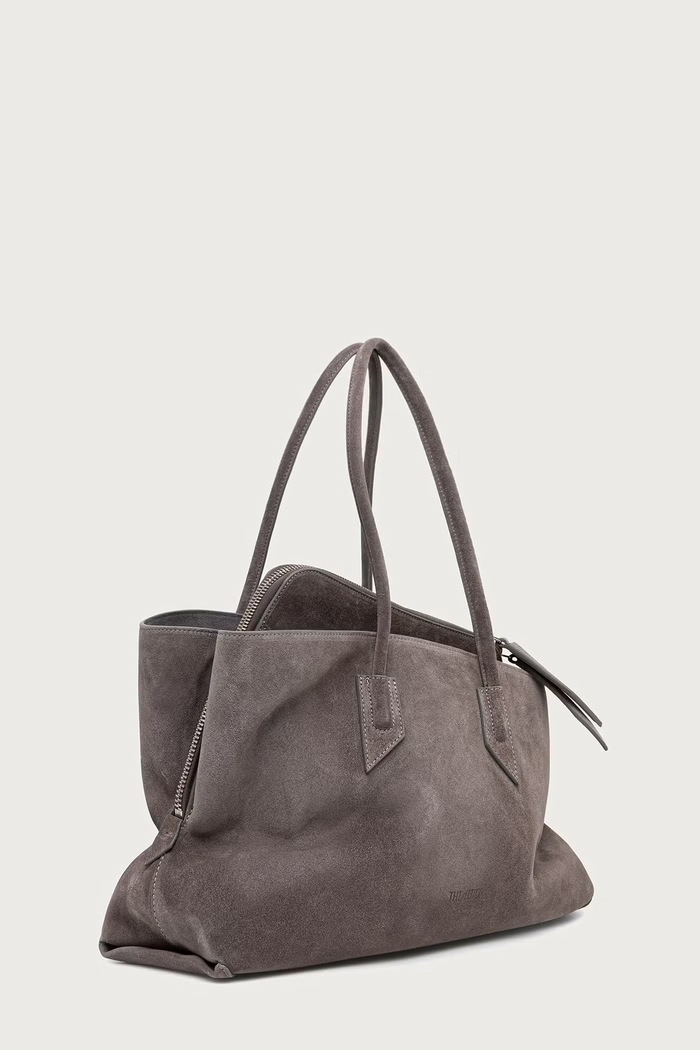 The Attico La Passeggiata Medium shopper torba za žene od brušene kože 251WAH00054LBT108AA siva AW26