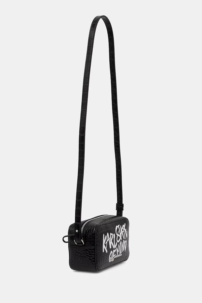 Karl Lagerfeld Jeans geantă crossbody pentru femei cu imitație de piele B3W30287 negru AW26