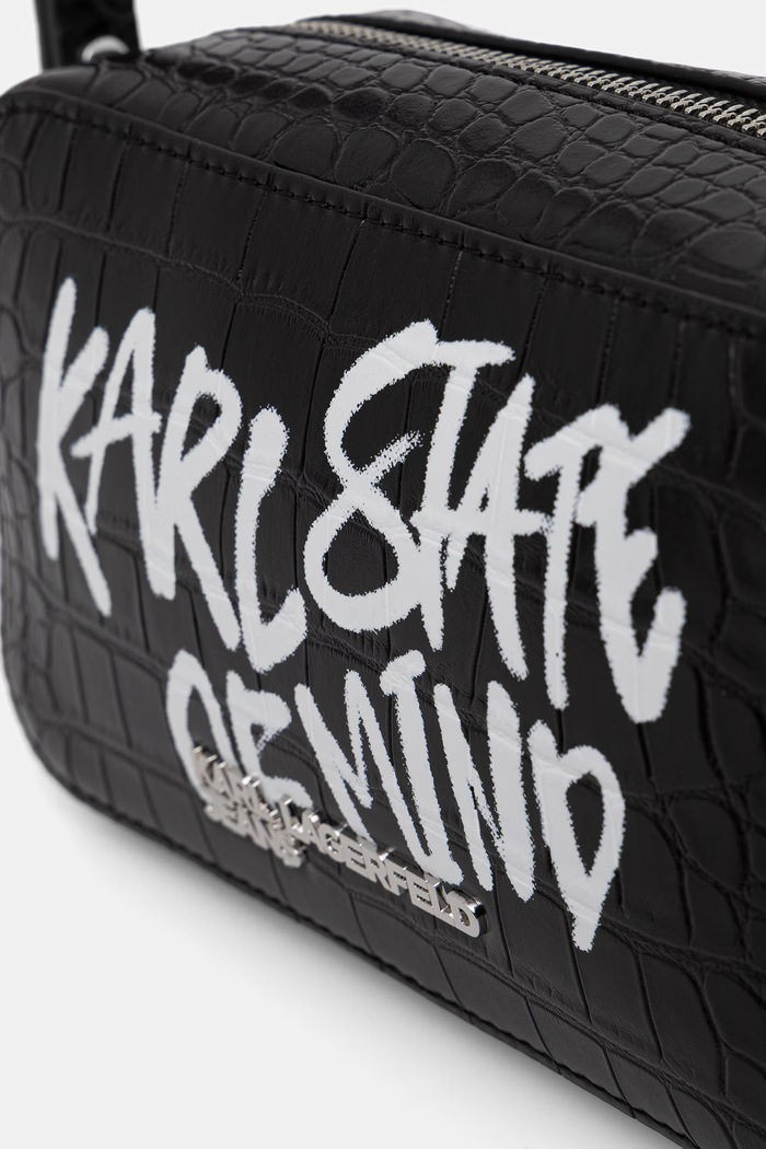 Karl Lagerfeld Jeans geantă crossbody pentru femei cu imitație de piele negru B3W30287